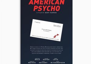 American Psycho Business Card Scene American Psycho Bateman S Blood Smeared Business Card