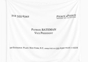 American Psycho Business Card Scene American Psycho Patrick Bateman S Card Laptop Skin by