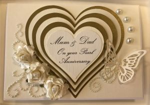 An Anniversary Card for Parents A Wedding Pearl Anniversary Card Made for A Special Friends