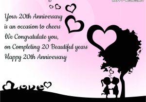 An Anniversary Card for Parents Happy 20th Anniversary Wishes Quotes Messages