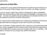 Analytical Skills Cover Letter Data Analyst Cover Letter Example Learnist org