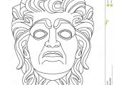 Ancient Greek Mask Template Greek theatrical Mask Of An Old Man Stock Illustration