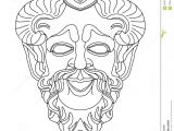 Ancient Greek Mask Template Greek theatrical Mask Of Satyr Stock Illustration