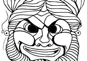 Ancient Greek Mask Template Traditional Greek Mask Coloring Page Woo Jr Kids