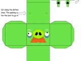 Angry Bird Pig Template Papertoys Angry Birds Paper toy Fr