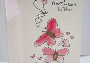 Anniversary Card for Husband Handmade Anniversary Card Watercolour Card Hand Painted Card