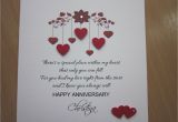 Anniversary Card for Husband Handmade Details About Personalised Handmade Anniversary Engagement