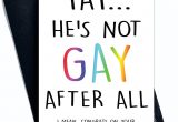Anniversary Card for Troubled Marriage Congratulations Card Not Gay after All Cards Engagement