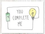 Anniversary Card Ideas for Him Electrical Circuit You Complete Me with Images Birthday