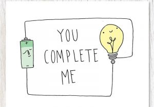 Anniversary Card Ideas for Him Electrical Circuit You Complete Me with Images Birthday