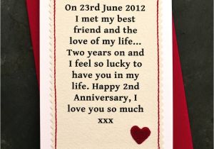 Anniversary Card Messages for Parents when We Met Personalised Anniversary Card Anniversary