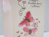 Anniversary Card Messages for Wife Anniversary Card Watercolour Card Hand Painted Card