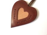 Anniversary Card Messages for Wife Personalised 3rd Wedding Anniversary Card and Leather Heart
