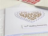 Anniversary Card Next Day Delivery 50th Wedding Anniversary Card with Paper Lace Heart Free