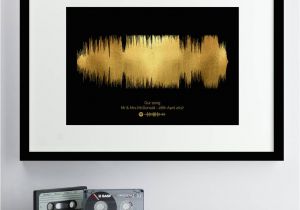 Anniversary Card Not On the High Street Personalised Limited Edition sound Wave Print