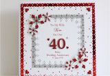 Anniversary Card Quotes for Wife 40th Ruby Wedding Anniversary Card Wife Husband Mum Dad Nan