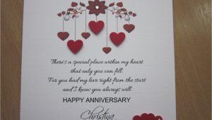 Anniversary Card Sayings for Wife Details About Personalised Handmade Anniversary Engagement