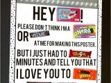 Anniversary Card Using Candy Bars Four Printable Candy Posters Candy Poster Candy Cards