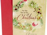 Anniversary Card Verses for Daughter and son In Law Dayspring Religious Christmas Card for Couple Cardinals Wreath