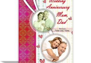 Anniversary Greeting Card with Photo Alwaysgift Wedding Anniversary Mom Dad Greeting Card