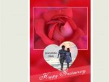 Anniversary Greeting Card with Photo Happy Anniversary Card In Red Rose Happy Anniversary Cards 2019