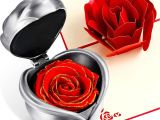 Anniversary Ke Liye Greeting Card Chengu Preserved Flower Rose forever Rose Christmas Never withered Eternal Rose with Gift Box and 3d Pop Up Rose Greeting Card for Xmas Valentine S