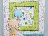 Anniversary Stamps for Card Making Faux Shaker Card with Mft S Beary Special Birthday Mft