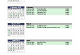 Annual Calendar Of events Template Excel Templates