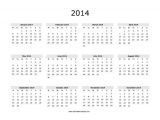 Annual Calendar Template 2014 2014 Printable Yearly Calendar Icebergcoworking