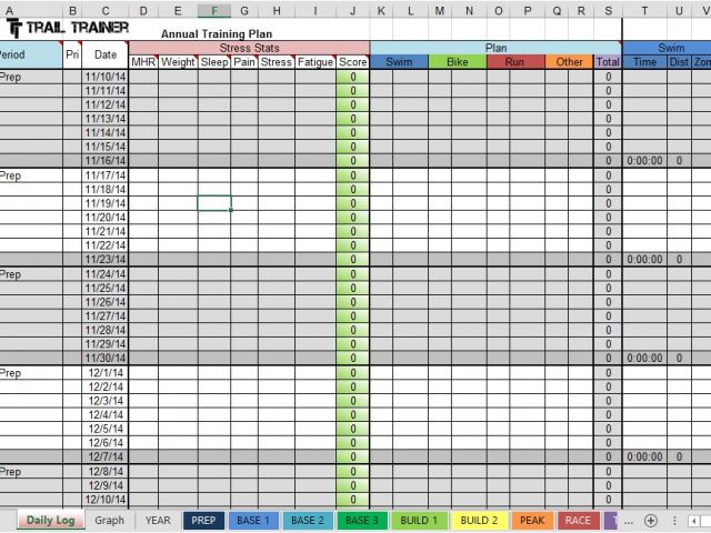 Annual Training Calendar Template Excel Annual Training Plan Template ...