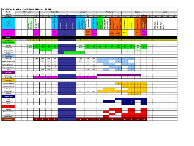 Annual Training Calendar Template Excel Annual Training Plan Template ...