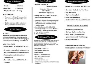 Anti Bullying Brochure Template 9 Best Photos Of Bullying Prevention Pamphlet Anti