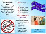 Anti Bullying Brochure Template Stand Up Against Bullying Brochures