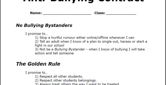 Anti Bullying Contract Template May 2014 the Anti Bully Blog