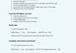Apa Style Term Paper Template Apa Essay format Template Word 6th Edition Word