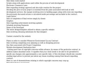 App Development Contract Template Website Development Contract Essentials