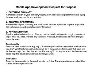 App Development Proposal Template Alan Halley Mobile Rfp