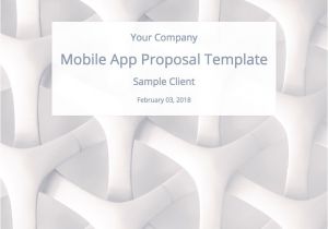 App Development Proposal Template Mobile App Development Proposal Template with Sample
