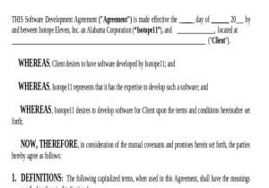 Application Development Contract Template 8 Development Agreement Contract Sample Examples In