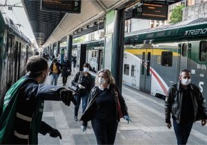 Application for issue Of Railway Unique Identity Card Scenes Across Italy as Country Reopens