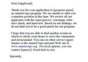 Application Rejection Email Template 9 Job Application Rejection Letters Templates for the