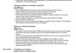 Application Support Engineer Resume Product Support Engineer Resume Samples Velvet Jobs