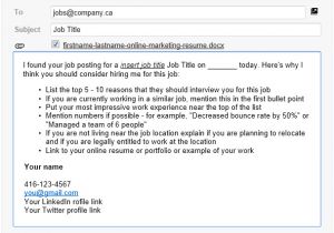Applying for Job Email Template Email Template for Successful Online Job Applications