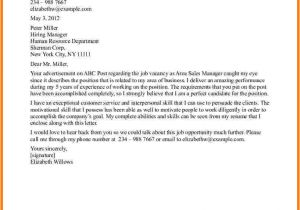 Applying for Management Position Cover Letter 9 Job Application Letter for Sales Manager Ledger Paper