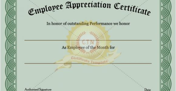 Appreciation Certificate Template for Employee 6 Appreciation Certificate Templates Certificate Templates
