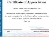 Appreciation Certificate Template for Employee Certificate Of Appreciation for Employees Task List