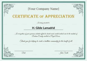 Appreciation Certificate Template for Employee Company Employee Appreciation Certificate Design Template