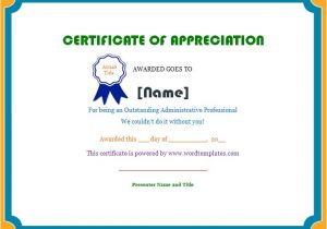 Appreciation Certificate Template for Employee Employee Certificate Of Appreciation Work Pinterest