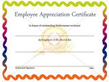 Appreciation Certificate Template for Employee Free Editable Employee Appreciation Certificate Example