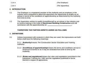 Apprentice Contract Of Employment Template 7 Apprenticeship Agreement form Samples Free Sample